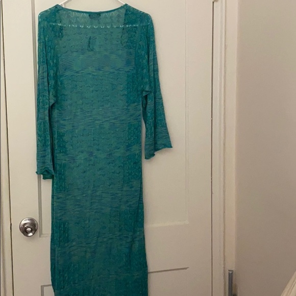 NWT Bebe green high slit duster kimono (no belt) - Picture 7 of 11